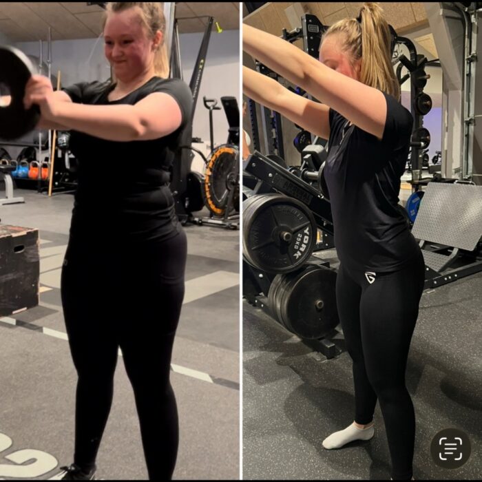 Ditte før og efter sit forløb hos Soon2Fit